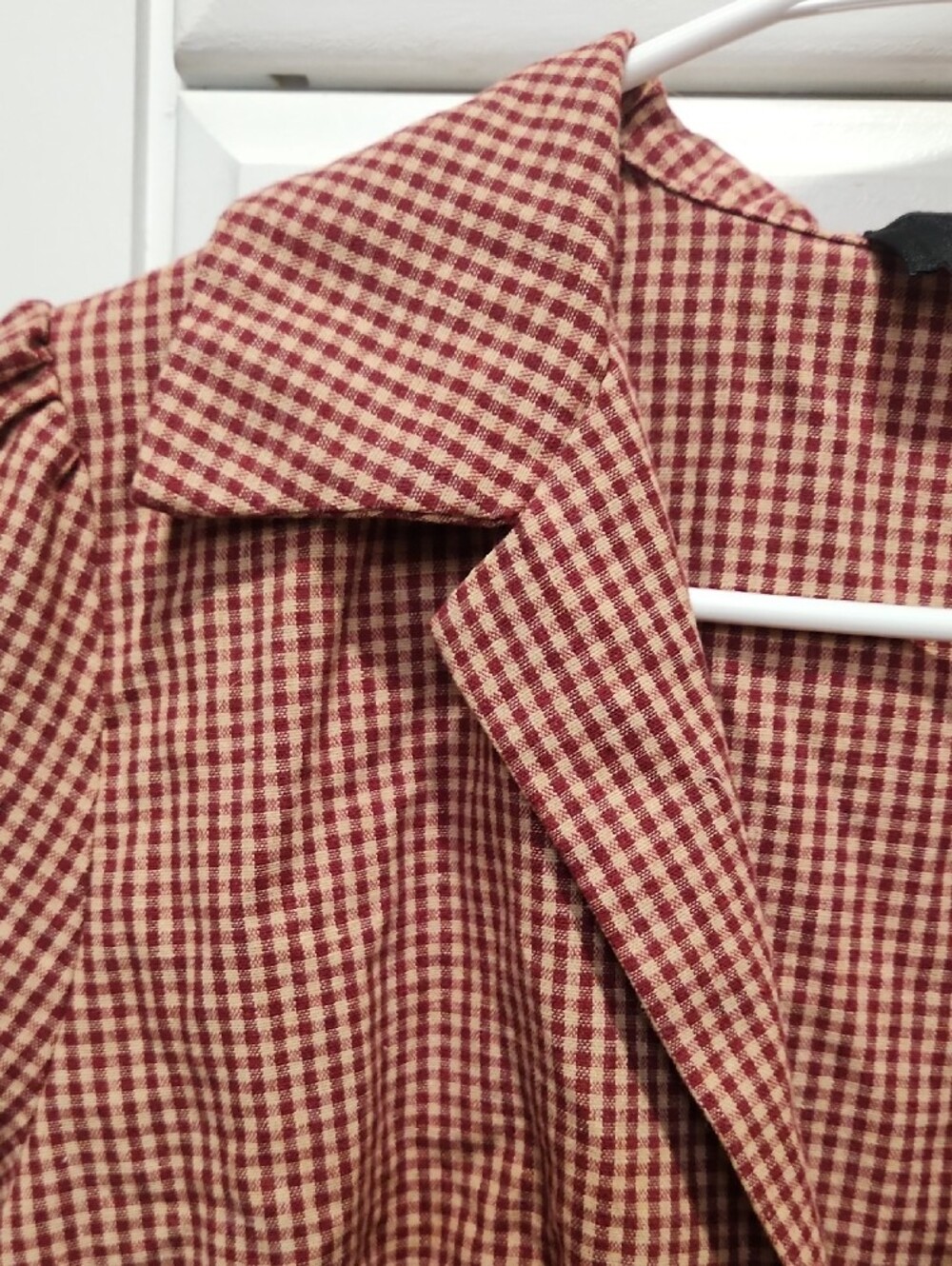 Cider Red and Cream Gingham Top - Picture 5 of 7